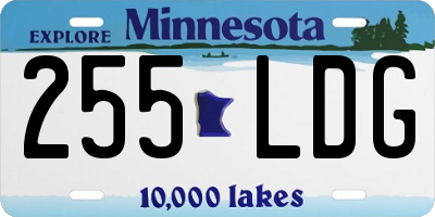 MN license plate 255LDG