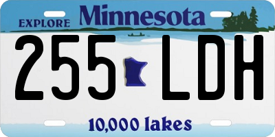 MN license plate 255LDH