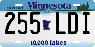 MN license plate 255LDI