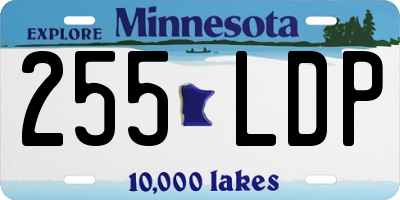 MN license plate 255LDP