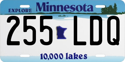 MN license plate 255LDQ