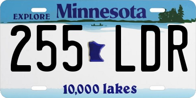 MN license plate 255LDR
