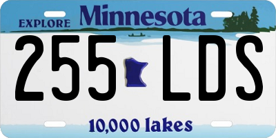 MN license plate 255LDS