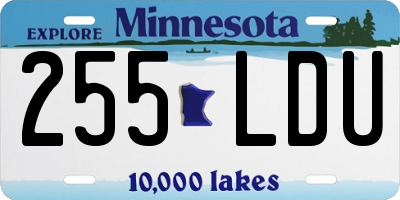 MN license plate 255LDU