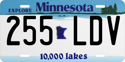 MN license plate 255LDV
