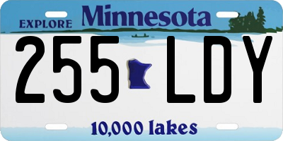 MN license plate 255LDY