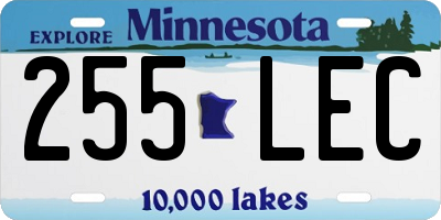 MN license plate 255LEC