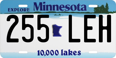 MN license plate 255LEH