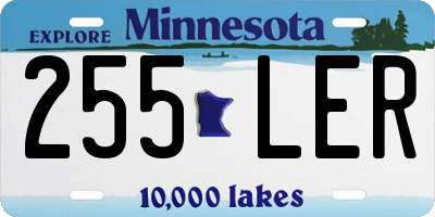 MN license plate 255LER