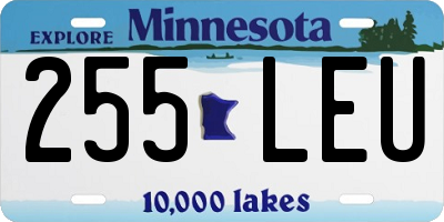 MN license plate 255LEU