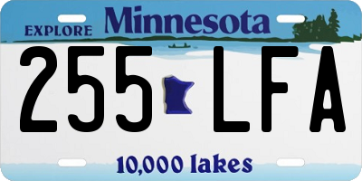 MN license plate 255LFA
