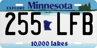 MN license plate 255LFB