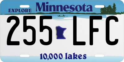 MN license plate 255LFC
