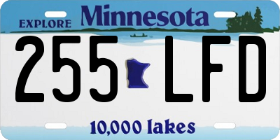 MN license plate 255LFD