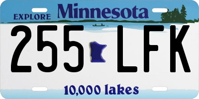 MN license plate 255LFK