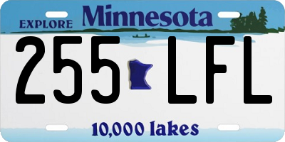 MN license plate 255LFL