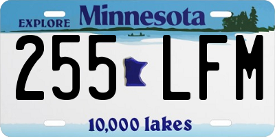 MN license plate 255LFM