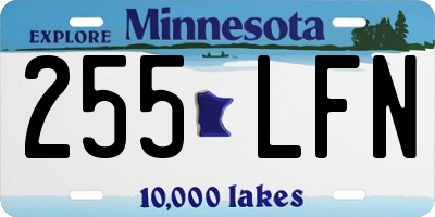 MN license plate 255LFN