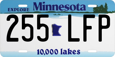 MN license plate 255LFP