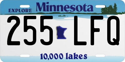 MN license plate 255LFQ