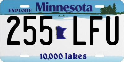 MN license plate 255LFU