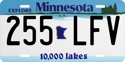 MN license plate 255LFV