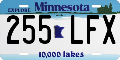 MN license plate 255LFX