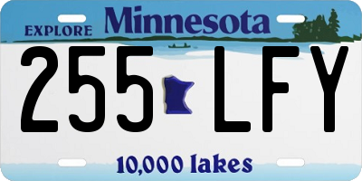 MN license plate 255LFY