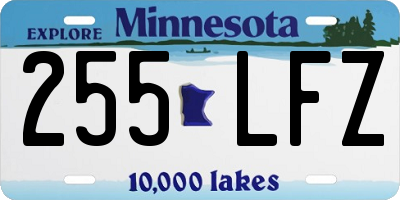 MN license plate 255LFZ