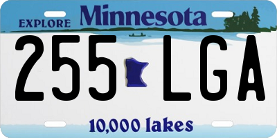 MN license plate 255LGA