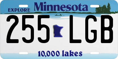 MN license plate 255LGB