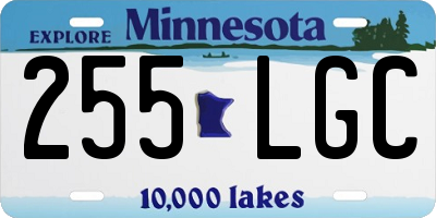 MN license plate 255LGC