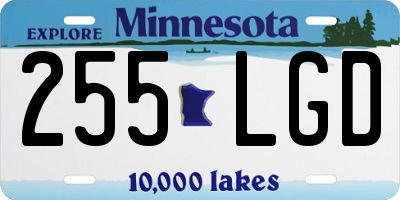 MN license plate 255LGD