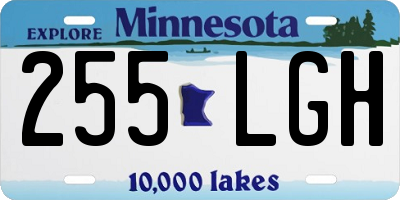 MN license plate 255LGH