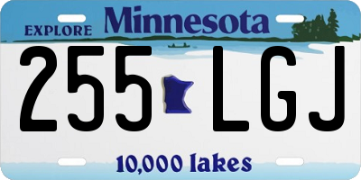 MN license plate 255LGJ