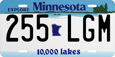 MN license plate 255LGM