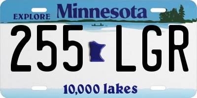 MN license plate 255LGR