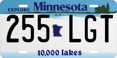 MN license plate 255LGT