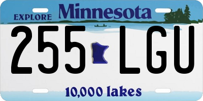 MN license plate 255LGU