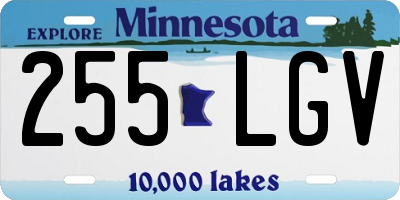 MN license plate 255LGV