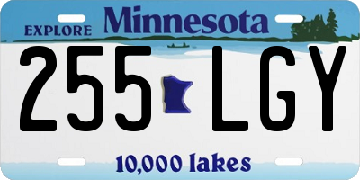 MN license plate 255LGY