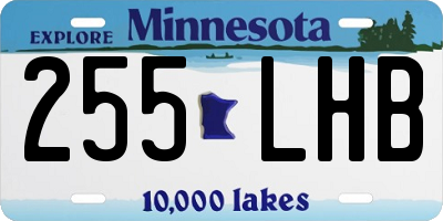 MN license plate 255LHB