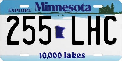 MN license plate 255LHC