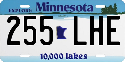MN license plate 255LHE