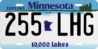 MN license plate 255LHG