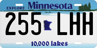 MN license plate 255LHH