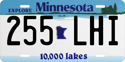 MN license plate 255LHI