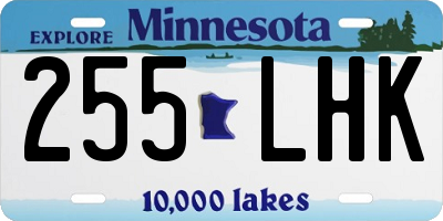 MN license plate 255LHK