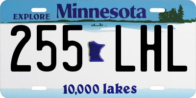 MN license plate 255LHL