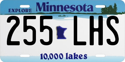 MN license plate 255LHS